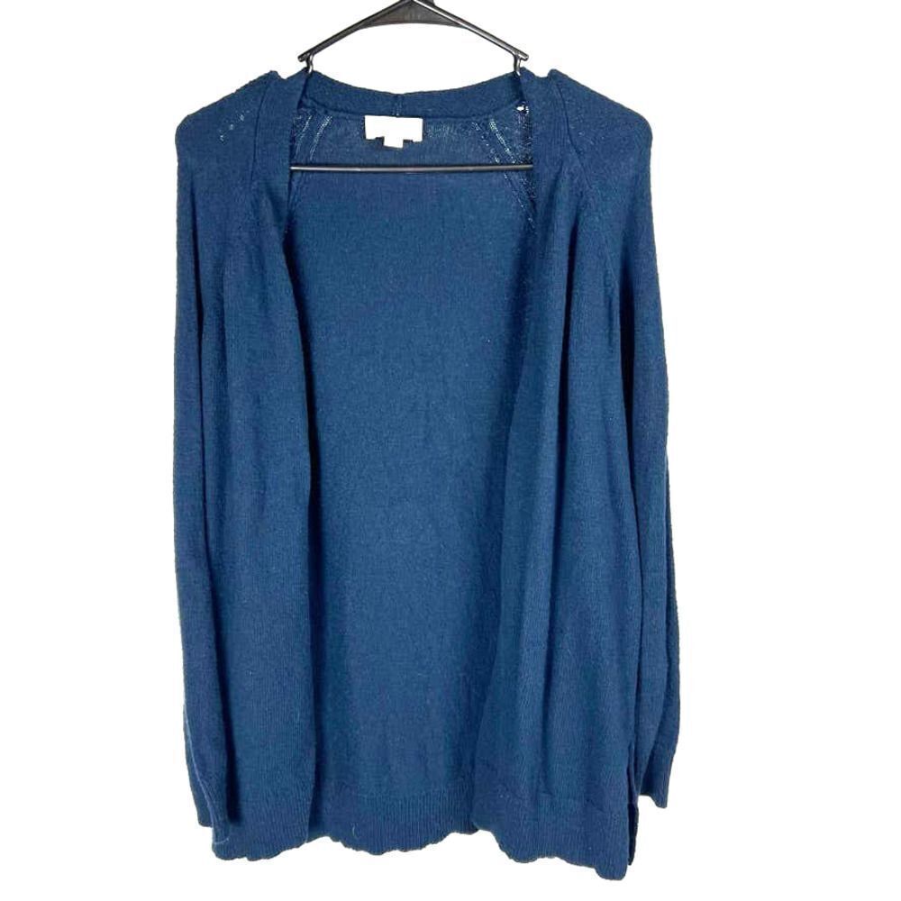 LOFT Navy Open Knit Cardigan Small Petite